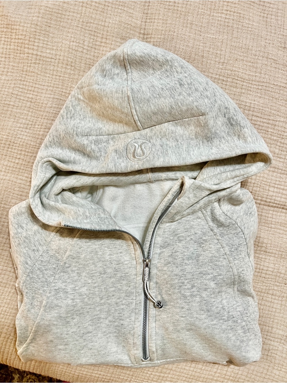 lululemon Light Gray Half-Zip Scuba Hoodie - Picture 3 of 7